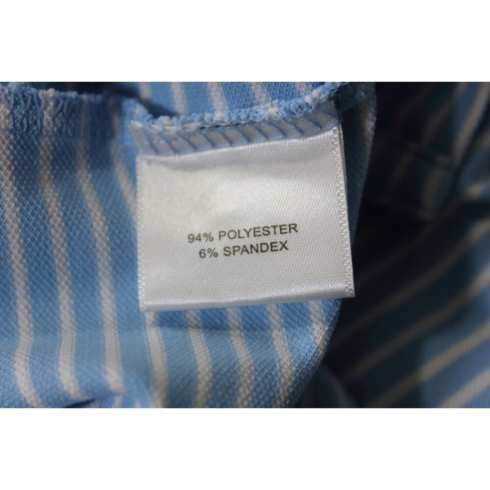 Peter Millar Polo Shirt Mens Blue White Striped Summer Comfort Golf Stretch XXL - Picture 10 of 10